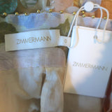 Zimmermann Tempo Patch Mini Skirt Multi Floral Print Linen-Silk Size 0 NEW