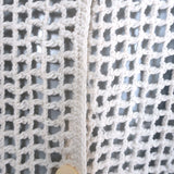 All That Remains James Crocheted Cotton Shirt Cream/Multi Stripe Size 10