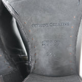 Officine Creative Denner Side-Zip Ankle Boots Black Leather Size 39.5