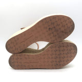 Gianvito Rossi Portofino Platform Espadrille Wedge Sandals Nutmeg Suede Size 38