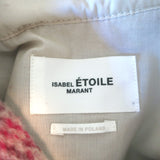 Isabel Marant Etoile Harveli Plaid Shirt Jacket Beige Wool-Blend Size 32
