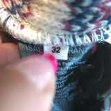 Isabel Marant Etoile Harveli Plaid Shirt Jacket Beige Wool-Blend Size 32