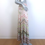 Missoni Chiara Maxi Skirt Light Pink/Multi Metallic Knit Size 42
