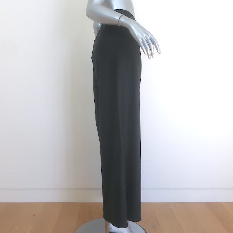 La Ligne Colby Wide Leg Pants Charcoal Stretch Wool Size Large NEW