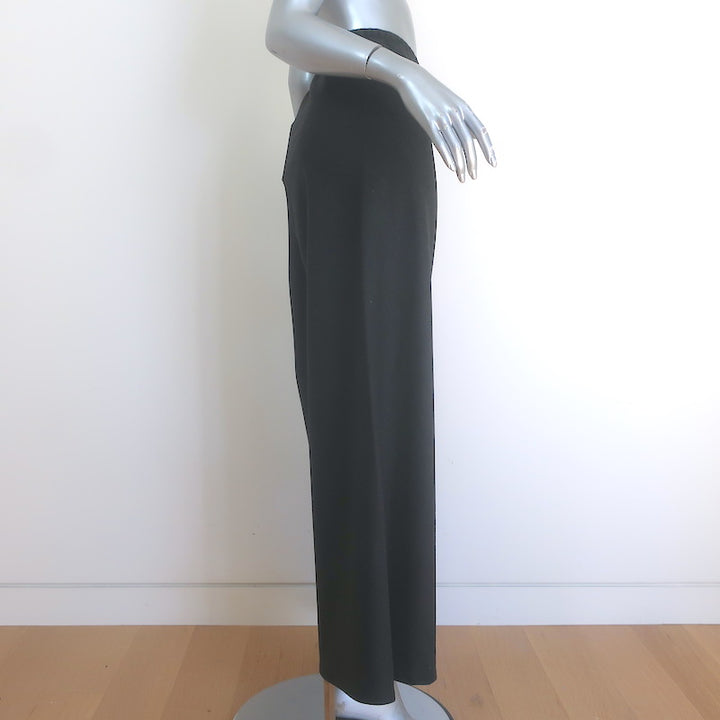 La Ligne Colby Wide Leg Pants Charcoal Stretch Wool Size Large NEW