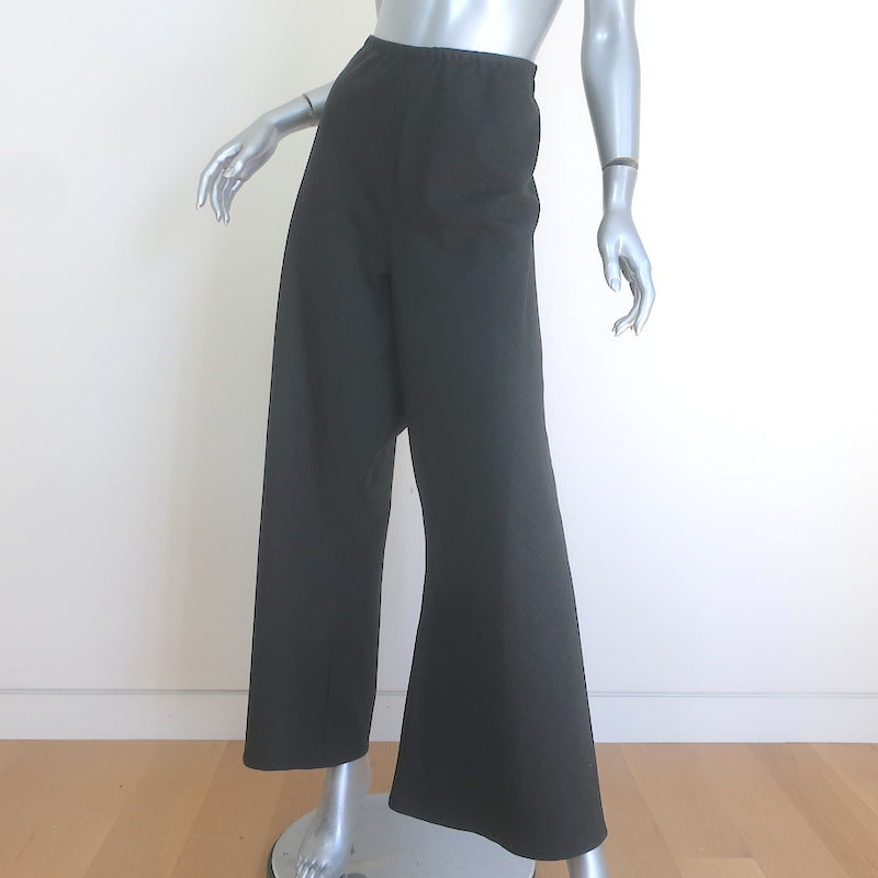 La Ligne Colby Wide Leg Pants Charcoal Stretch Wool Size Large NEW