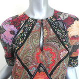 Zimmermann Trinity Artisan Patchwork Dress Multicolor Cotton-Silk Size 0