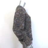 Veronica Beard Chaya Puff Sleeve Sweater Multicolor Alpaca-Blend Size Large