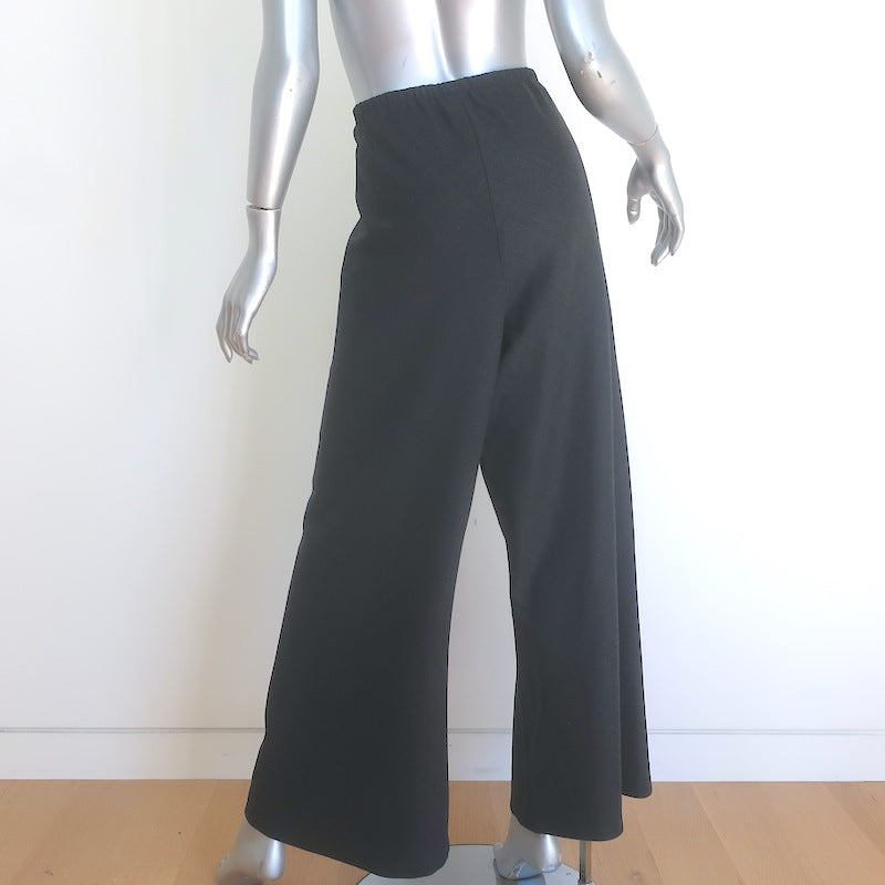 La Ligne Colby Wide Leg Pants Charcoal Stretch Wool Size Large NEW