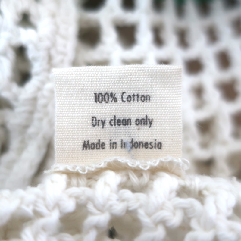 All That Remains James Crocheted Cotton Shirt Cream/Multi Stripe Size 10