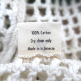 All That Remains James Crocheted Cotton Shirt Cream/Multi Stripe Size 10