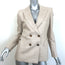 Blaze Milano Charmer Blazer Beige Silk Size 0 Double Breasted Jacket NEW