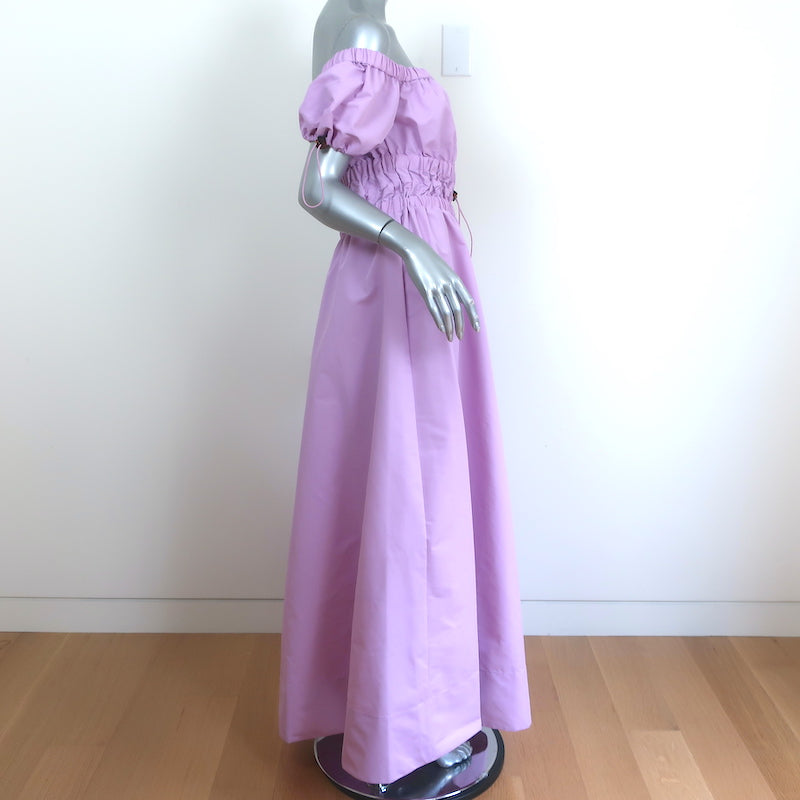 STAUD Vine Off the Shoulder Smocked Maxi Dress Lavender Size Medium NEW