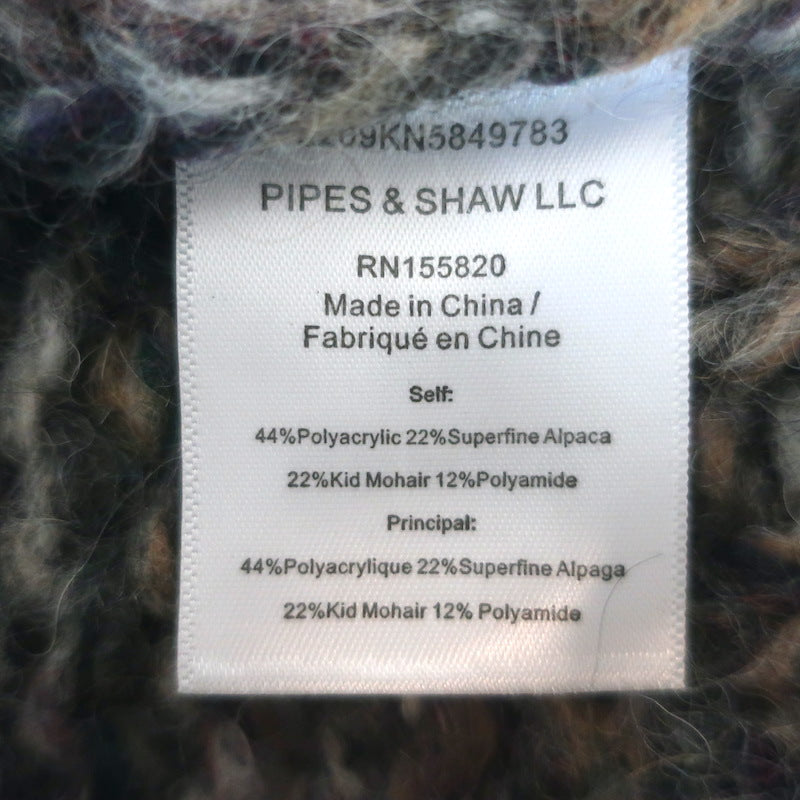 Veronica Beard Chaya Puff Sleeve Sweater Multicolor Alpaca-Blend Size Large