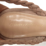 Gianvito Rossi Sandals Liya Dusty Rose Braided Suede Size 40 Ankle Strap Heels