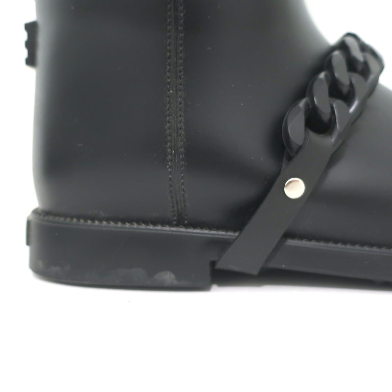 Givenchy Eva Chain Knee-High Rain Boots Black Rubber Size 40