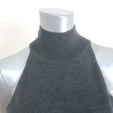 Toteme Ribbed Turtleneck Sleeveless Midi Dress Gray Wool-Blend Size Large