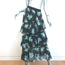 Zimmermann Whitewave Tiered Midi Skirt Black Floral Print Swiss Dot Size 0