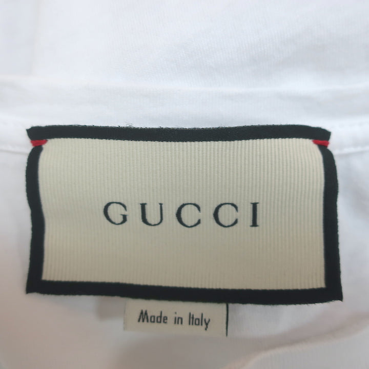Gucci Logo T-Shirt White Size Medium Short Sleeve Top