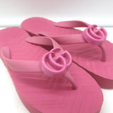Gucci Pascar GG Marmont Platform Flip Flop Sandals Pink Size 35