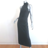 Toteme Ribbed Turtleneck Sleeveless Midi Dress Gray Wool-Blend Size Large