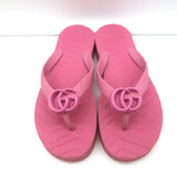 Gucci Pascar GG Marmont Platform Flip Flop Sandals Pink Size 35