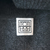 Toteme Ribbed Turtleneck Sleeveless Midi Dress Gray Wool-Blend Size Large