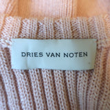 Dries Van Noten Tonia Jeweled-Neck Short Sleeve Sweater Pink Size Extra Small