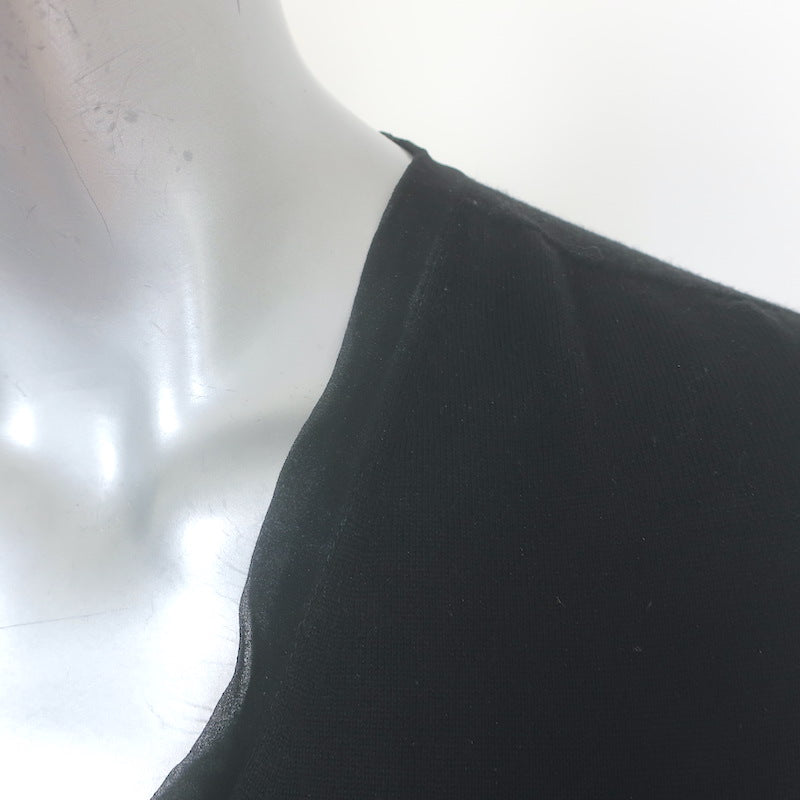 Lanvin Lightweight V-Neck Sweater Black Wool Size Small