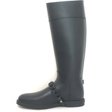 Givenchy Eva Chain Knee-High Rain Boots Black Rubber Size 40