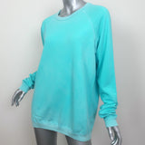 FREECITY Raglan Sweatshirt Blue Cotton Size Large