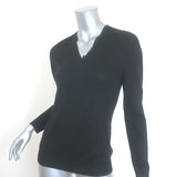 Lanvin Lightweight V-Neck Sweater Black Wool Size Small