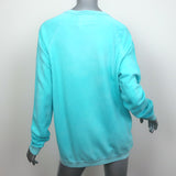 FREECITY Raglan Sweatshirt Blue Cotton Size Large