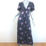 LoveShackFancy Delaney Button-Front Maxi Dress Black Floral Print Size Small NEW