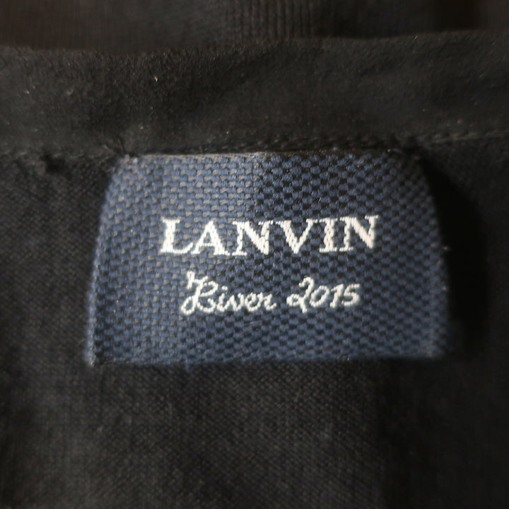 Lanvin Lightweight V-Neck Sweater Black Wool Size Small