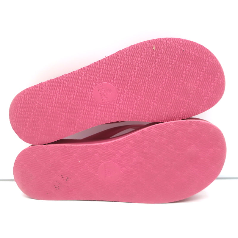 Gucci Pascar GG Marmont Platform Flip Flop Sandals Pink Size 35