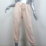 THE GREAT Cropped Floral Embroidered Sweatpants Light Pink Cotton Size 3