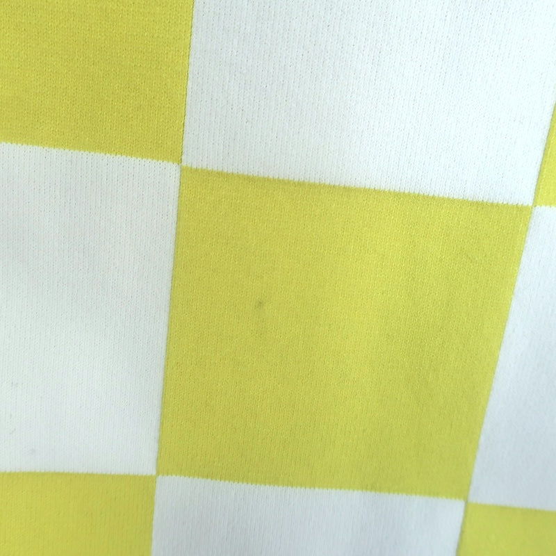 Louis Vuitton SS 2013 Checkered Mini Dress Yellow/White Stretch Knit Size Medium
