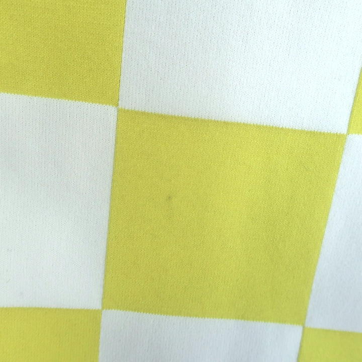 Louis Vuitton SS 2013 Checkered Mini Dress Yellow/White Stretch Knit Size Medium