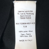 Lanvin Lightweight V-Neck Sweater Black Wool Size Small