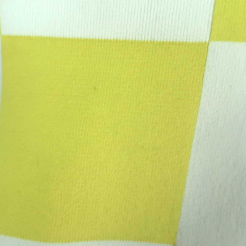 Louis Vuitton SS 2013 Checkered Mini Dress Yellow/White Stretch Knit Size Medium