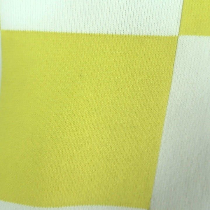 Louis Vuitton SS 2013 Checkered Mini Dress Yellow/White Stretch Knit Size Medium