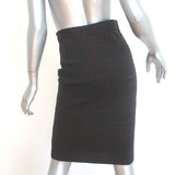 Givenchy Pencil Skirt Black/Brown Space Dye Stretch Knit Size Small NEW