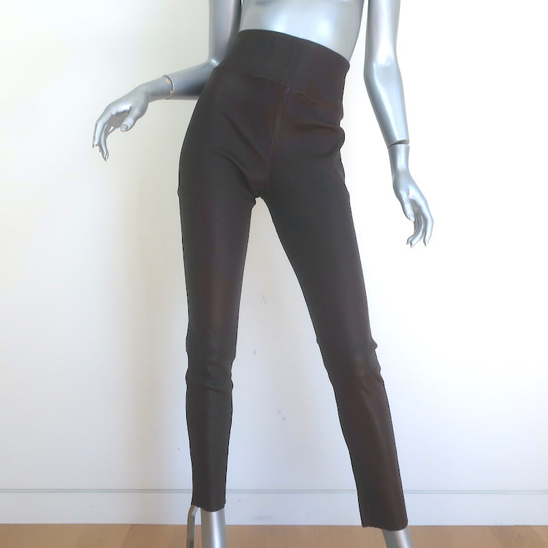 SPRWMN Leather Ankle Leggings Americano Brown Size Large