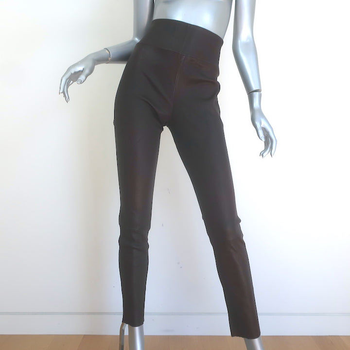SPRWMN Leather Ankle Leggings Americano Brown Size Large