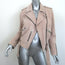 AllSaints Balfern Belted Suede Biker Jacket Blush Size US 8