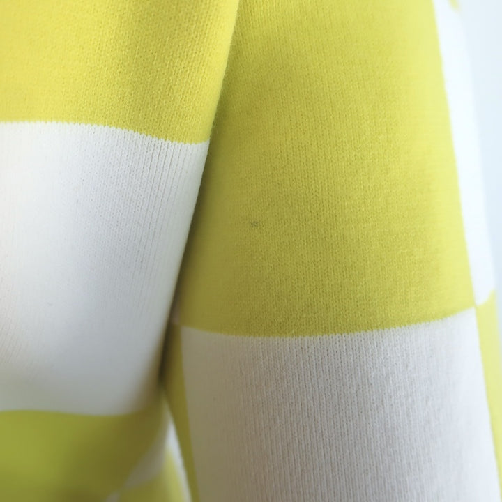 Louis Vuitton SS 2013 Checkered Mini Dress Yellow/White Stretch Knit Size Medium