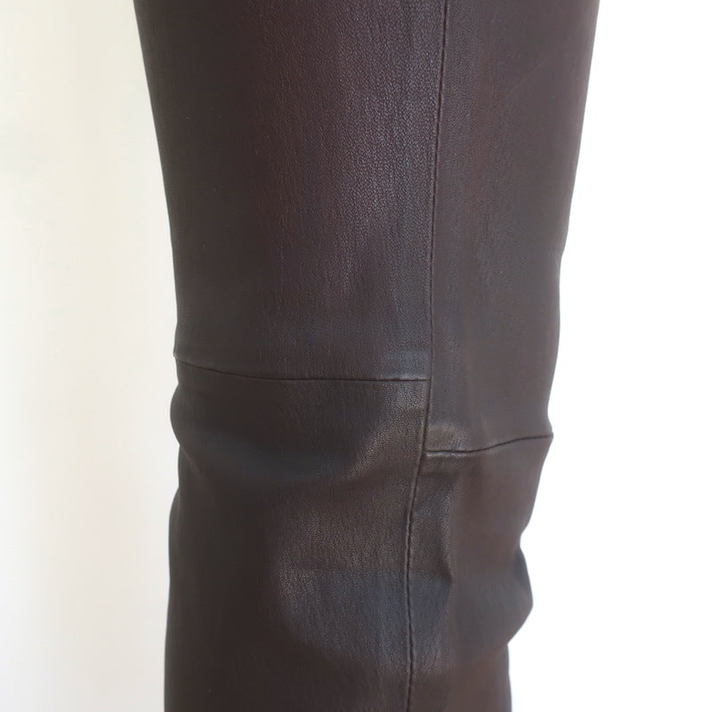 SPRWMN Leather Ankle Leggings Americano Brown Size Large