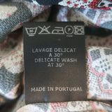 Isabel Marant Etoile Leland Tie-Hem Blouse Black/Beige Printed Crepe Size 34