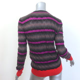 Missoni Striped V-Neck Cardigan Brown/Purple Cashmere-Silk Size 44